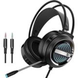 👉 Bedrade headset zwart active Heir Audio Head-Mounted Gaming met Microfoon, Kleur: X9S Dubbele Gat (Zwart)