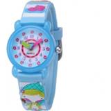 👉 Siliconen horloge blauw active kinderen JNEW A335-86224 Cartoon 3D Koken Firl Waterproof Quartz (blauw)
