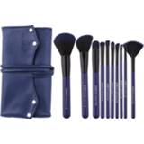 👉 Borstel blauw active ZOREYA ZS107 10 in 1 make-upborstelset Volledige set Make-up Tool (blauw)