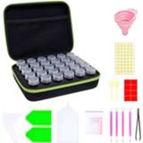 👉 Opbergtas groen diamant active Multifunctionele Draagbare Schilderen Tool Set Opbergtas, Stijl: 30 Raster (groen)
