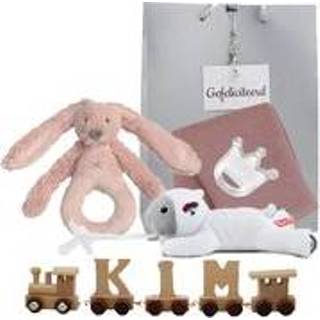 👉 Rammelaar roze houten naamtreintje met old pink 6013741478490