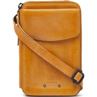 👉 Telefoontas geel leer volwassenen vrouwen schoudertas nederlands magneetsluiting DR Amsterdam Telefoontasje Tampa 8712099085210