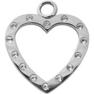 Zirconia zilver edelstaal volwassenen vrouwen nederlands IXXXi Charm Open Heart with 8719323556317