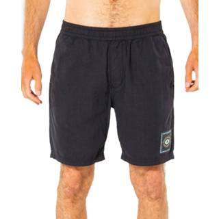 👉 XXL mannen zwart beige Rip Curl - Solid Rock Volley Short maat XXL, zwart/beige 9353970908281