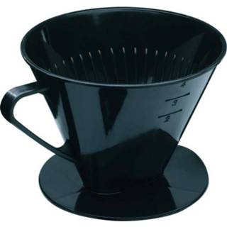 👉 Kunststof active zwart Dripper Koffie geschikt voor filter no.4 7106623076699