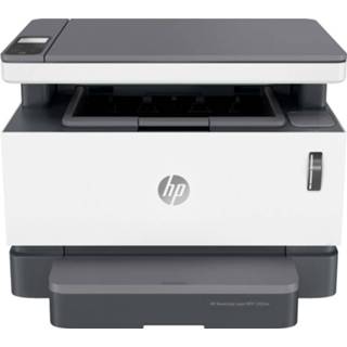 👉 HP Neverstop Laser MFP 1201n Multifunctionele laserprinter (zwart/wit) A4 Printen, scannen, kopiëren Tonersysteem navulbaar, LAN