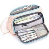 👉 Briefpapier canvas active Ango grote capaciteit potloodcase schattige tas, kleur: Schotse plaid