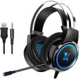 👉 Headset zwart active Heir Audio Head-Mounted Gaming Wired met Microfoon, Kleur: X8 Mobiel / Notebook Upgrade (Zwart)