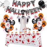 👉 Banner active Halloween-ballon set bloed kleur driedimensionale ghost party decoratie (bloed Deskcloth set)