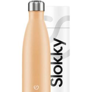 👉 Slokky Pastel Oranje Thermosfles & Drinkfles - 500ml