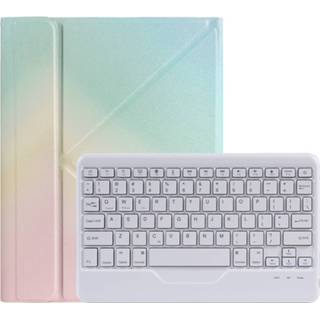 Bluetooth toetsenbord active Case2go - Draadloze Tablet hoes geschikt voor iPad Pro 11 (2021/2020/2018) met Stylus Pen Houder Regenboog 8719793155157