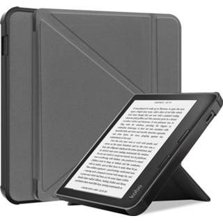 👉 E-reader hoes blauw active Case2go - hoesje geschikt voor Kobo Libra 2 Sleepcover Tri-Fold Book Case Auto/Wake functie Magnetische sluiting Donker 8719793164210