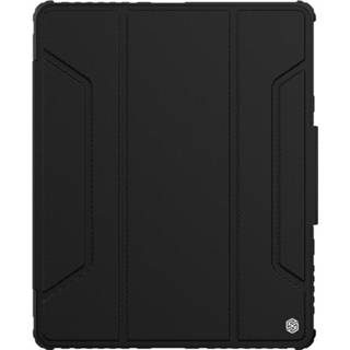 👉 Tablethoes zwart PU leer active Nillkin - geschikt voor iPad Pro 12.9 2020 (12.9 Inch) Leren Extreme Tri-Fold Book Case hoes met Camera protectie Sleep/Wake-up Functie 6902048220621