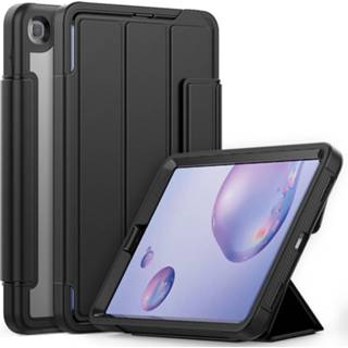 👉 Pencil transparante zwart active Case2go - Hoes voor Samsung Galaxy Tab A 8.4 2020 Tri-Fold Book Case met Back en Houder 8719793127369