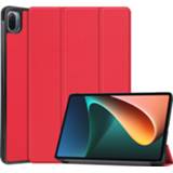 👉 Rood active Case2go - Hoes voor de Xiaomi Mi Pad 5 / Pro Tri-Fold Book Case 8719793149507