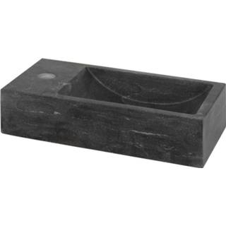 👉 Fontein zwart Saniselect Stone links 40x22x10 cm Hardstenen 8714175921061