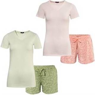 👉 Pyjama katoen vrouwen Zomer Dames Korte Mouw en Short Biologisch