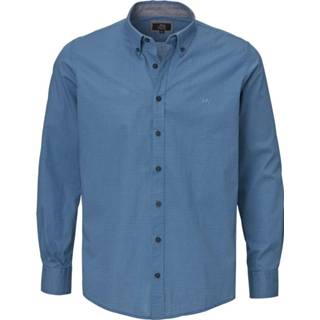 👉 Overhemd katoen mannen blauw Tariq - Heren 8718451393023