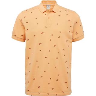 👉 Polo shirt oranje mannen s katoen-stretch Geprint poloshirt Cast Iron