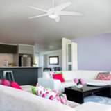 👉 Plafondventilator wit Bendan m. vijf vleugels en licht