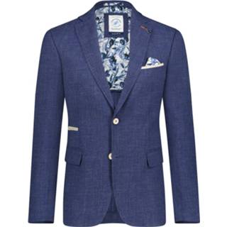 👉 Colbert mannen donkerblauw blauw A Fish Named Fred melange steekzakken