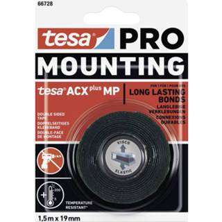 👉 Montagetape zwart Tesa Mounting PRO ACX+ 66728-00000-00 (l x b) 1.5 m 19 mm 1 stuk(s) 4063565115400