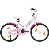 👉 Kinder fiets active roze kinderen wit Kinderfiets 18 inch en 8719883807683