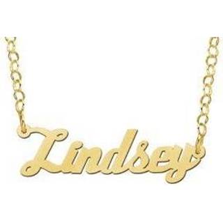 👉 Names4ever Lindsey Stijl Gouden Naamketting