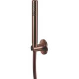 👉 Koper Staafhanddouche Qisani Flow Met Houder en Slang Geborsteld Copper 8711647685797