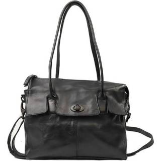 👉 Handtas zwart leer volwassenen vrouwen nederlands ritssluiting Bear Design / Schoudertas Fleur 8717741118636