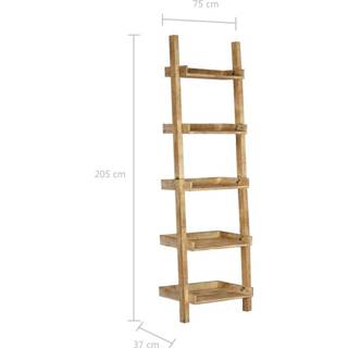 👉 Ladderkast 75x37x205 cm massief mangohout bruin