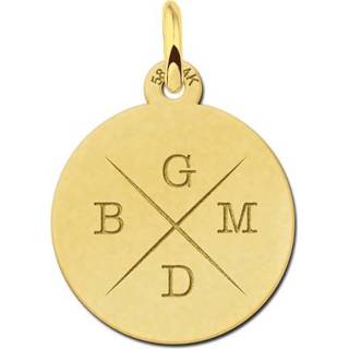 👉 Hanger active gouden Initialen met Vier Letters | Names4ever