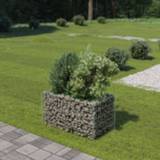 👉 Plantenbak gegalvaniseerd staal zilver Gabion verhoogd 90x50x50 cm 8719883592046