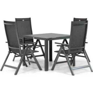 👉 Tuinset grijs-antraciet dining sets anthracite Hartman Aruba/Varano 90 cm 5-delig 7423606835853