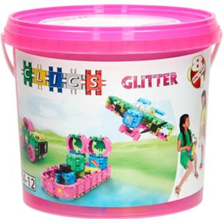 👉 Clics Build & Play Glitter Emmer, 8in1 5425002305659