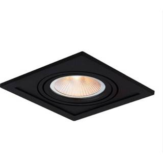 👉 Inbouwspot zwart Blinq Luuk vierkant 90x90mm 5,5w 2200-2800k + lampje - 8717493287116