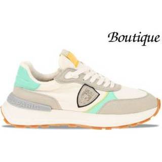 👉 Wit groen unisex stock vrouwen Philippe Model Antibes Low Wit/Groen Dames