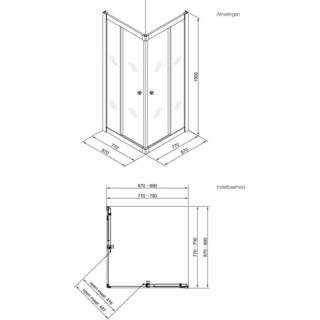 👉 Douchecabine Blinq Free Basic hoekinstap 90x90x190cm 8717493125036