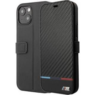 👉 Flipcover zwart BMW M Tricolor Stripes iPhone 13 Mini Flip Cover - 3666339021658