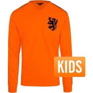 👉 Retroshirt kinderen Cruyff - Holland Retro Shirt WK 1974 + Nummer 14 (Lange Mou