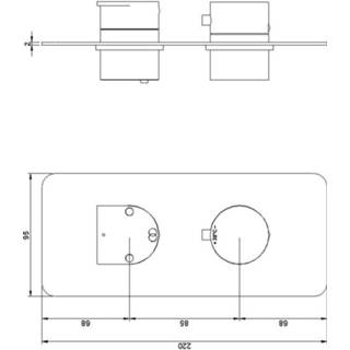 👉 Thermostaat Blinq Amaral afdekset 2-weg koper 01 8717493124275