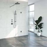 👉 Inloopdouche Bewonen Sean 4JC4 reversed 100 x 90 cm gunmetal geborsteld 8720724502322