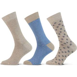 👉 Herensok beige mannen dessins 3-pack 8719534204885