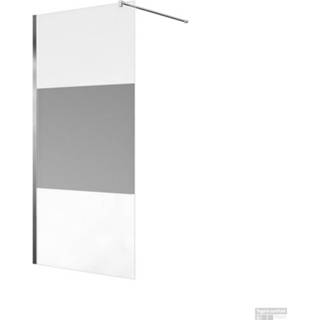 👉 Inloop douche chroom Inloopdouche Van Marcke Go Miage 100x200 cm 8 mm Middenband EasyClean 5400221106898