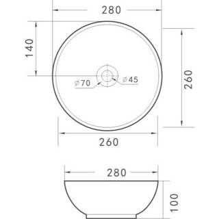 👉 Opzetwastafel zwart Xellanz Kimo 275x275x105 - Mat 8719956083105