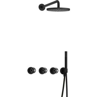 👉 Inbouw doucheset zwart Hotbath Cobber  IBSW70 met 2 stopkranen - Mat 8720629184531