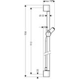 👉 Glijstang chroom Hansgrohe Unica C 90 cm.met isiflex slang 160 cm. 4011097537504