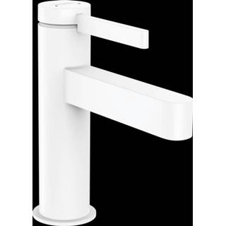 👉 Wastafelkraan wit Hansgrohe Finoris 100 pop-up plug mat 4059625334447