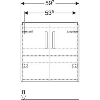 👉 Onderkastje wit Geberit Renova Compact onderkast 60x40cm 2 deuren - hoogglans 4025410905574