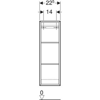 👉 Geberit Icon open kast 22,5x70cm - eiken